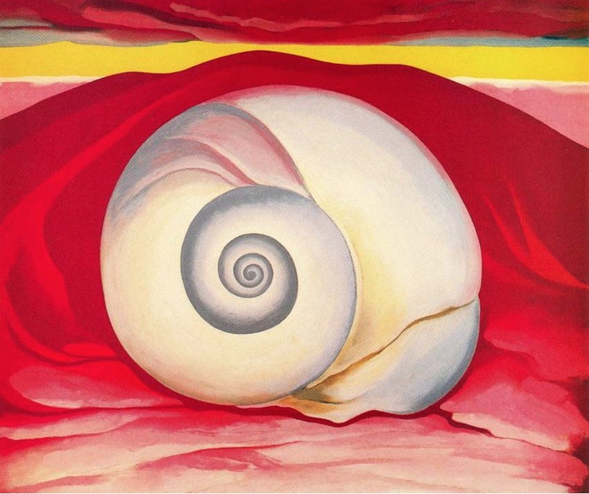 Red Hill et blanc Shell 1938 par Georgia O’Keeffe